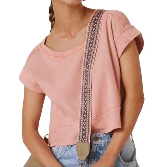 Pilcro Anthropologie Coral Cutout Sweatshirt size small - Picture 1 of 7